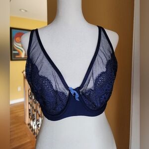 Victoria's Secret Deep Blue Lace Bra